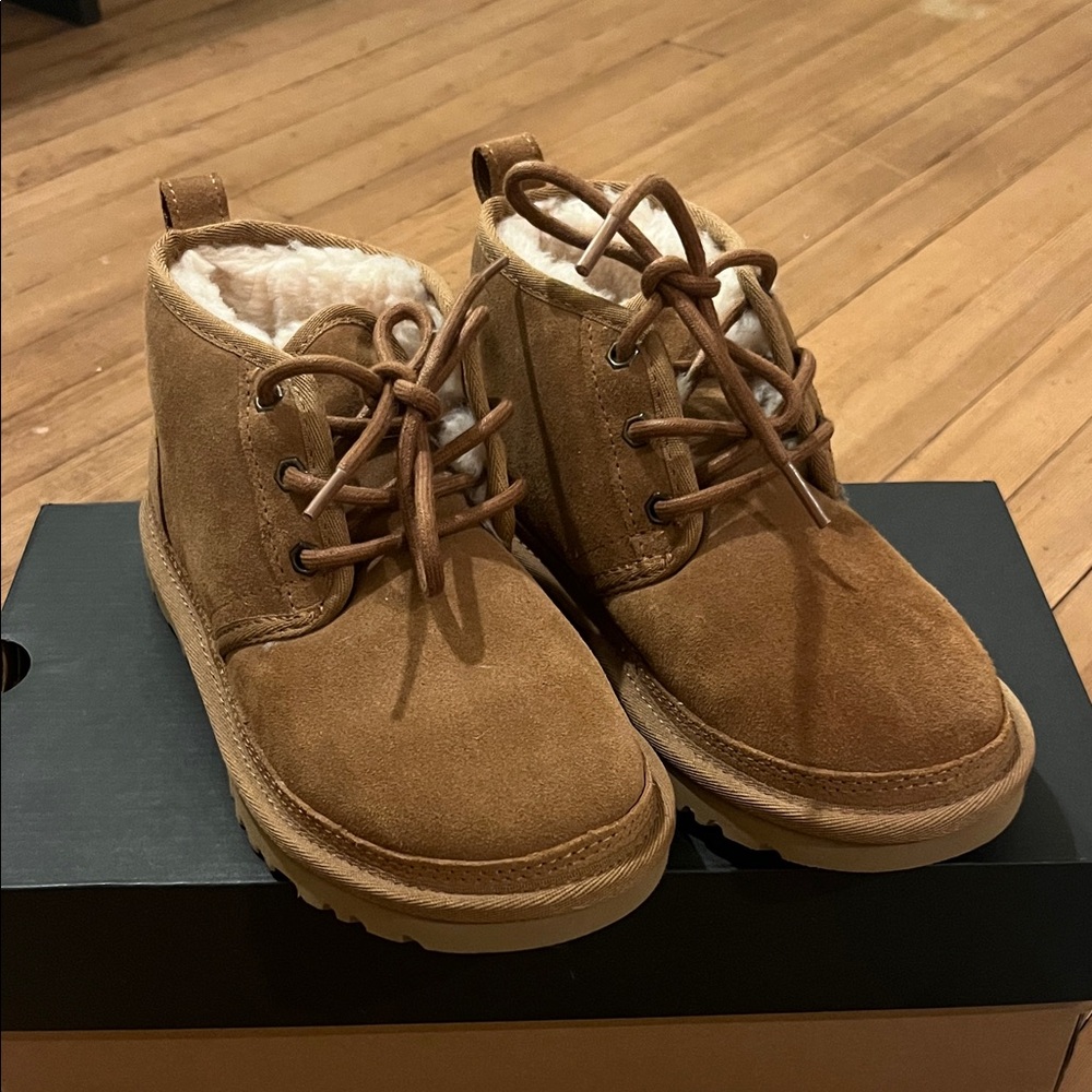 UGG Tan Suede Boots with Shearling Lining